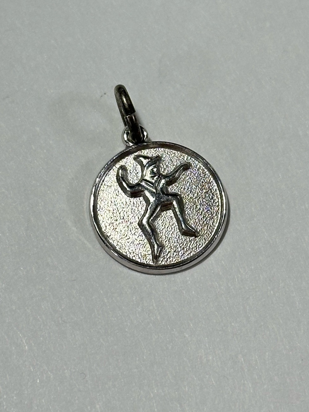 Vintage Girl Scouts Brownie Sterling Silver 925 Round Charm Pendant Preppy Y2K
